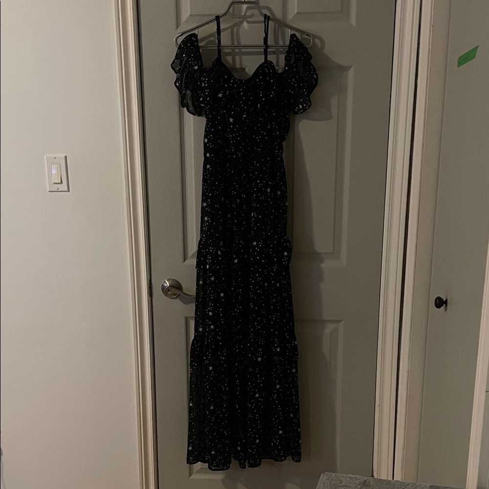 Xhilaration Black Floral Maxi Dress